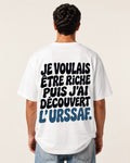 T-shirt Not Legal porté de dos - Je voulais être riche puis j'ai découvert l'URSSAF